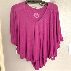 Blue Life purple loose fit drape top size XS